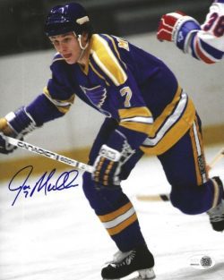 Autographed Joe Mullen 8x10 St. Louis Blues Photo JSA Witness