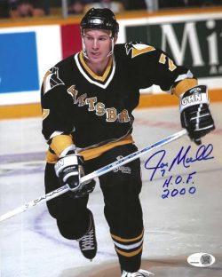 Autographed JOE MULLEN "HOF 2000" 8X10 Pittsburgh Penguins Photo JSA