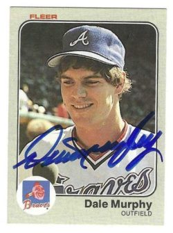 Autographed DALE MURPHY Atlanta Braves 1983 Fleer Card