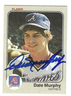 Autographed DALE MURPHY Atlanta Braves 1983 Fleer Card