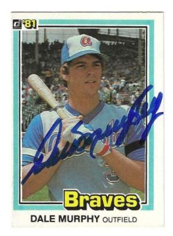 Autographed DALE MURPHY Atlanta Braves 1981 Donruss Card