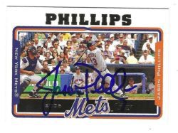 Autographed JASON PHILLIPS New York Mets 2005 Topps Card