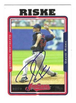 Autographed DAVID RISKE Cleveland Indians 2005 Topps Card