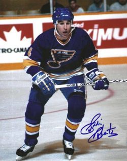 Autographed GORDIE ROBERTS 8X10 St. Louis Blues Photo