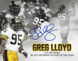 Autographed GREG LLOYD 8X10 Pittsburgh Steelers photo