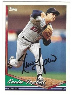 Autographed KEVIN TAPANI Minnesota Twins 1994 Topps Card