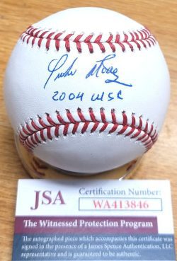 Autographed PEDRO MARTINEZ "2004 WSC" Official Major League Baseball JSA Witness