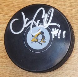 Autographed JOHN CULLEN  Pittsburgh Penguins Hockey Puck