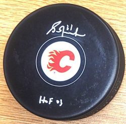 Autographed GRANT FUHR "HOF 03" Calgary Flames Hockey Puck JSA