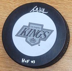 Autographed GRANT FUHR "HOF 03" Los Angeles Kings Hockey Puck JSA