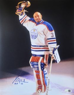 Autographed GRANT FUHR "HOF 03" 11x14 Edmonton Oilers Photo JSA