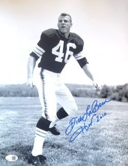 Autographed DICK LEBEAU "HOF 2010" 11X14 Detroit Lions Photo JSA
