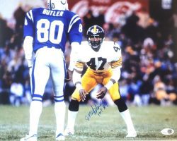 Autographed MEL BLOUNT "HOF 89" 11x14 Pittsburgh Steelers Photo JSA