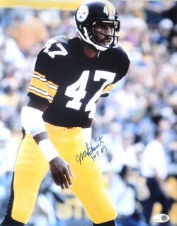 Autographed MEL BLOUNT "HOF 89" 11x14 Pittsburgh Steelers Photo JSA