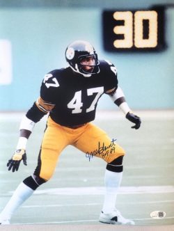 Autographed MEL BLOUNT "HOF 89" 11x14 Pittsburgh Steelers Photo JSA