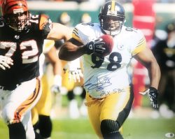 Autographed CASEY HAMPTON "2X SBC" 16x20 Pittsburgh Steelers Photo JSA