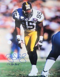 Autographed GREG LLOYD "5x Pro Bowl" 16x20 Pittsburgh Steelers Photo