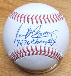 Autographed WILL MCENANEY "75, 76 WS Champs" Rawlings Official Major League Baseball
