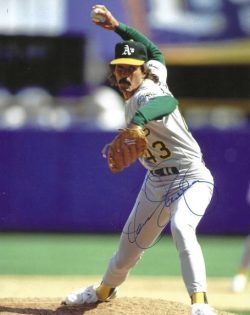 AUTOGRAPHED DENNIS ECKERSLEY 8x10 Oakland A's Photo