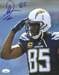 Autographed ANTONIO GATES 8X10 San Diego Chargers photo JSA