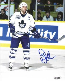 Autographed DOUG GILMOUR 8X10 Toronto Maple Leafs Photo JSA