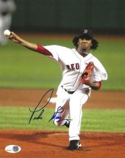 AUTOGRAPHED PEDRO MARTINEZ 8X10 Boston Red Sox Photo JSA