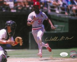 AUTOGRAPHED WILLIE MCGEE 8x10 St. Louis Cardinals Photo JSA