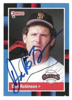 Autographed DON ROBINSON San Francisco Giants 1988 Donruss Card
