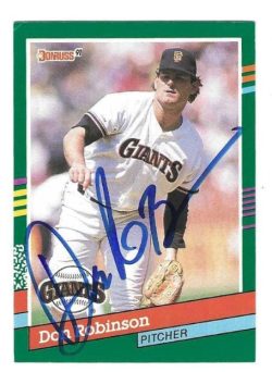 Autographed DON ROBINSON San Francisco Giants 1991 Donruss Card