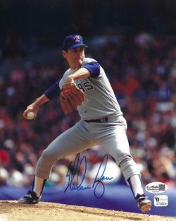 Autographed NOLAN RYAN Texas Rangers 8X10 photo JSA