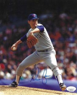 Autographed NOLAN RYAN Texas Rangers 8X10 photo JSA