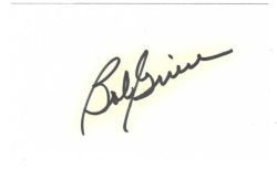 Autographed BOB GRIESE 3x5 INDEX CARD