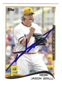 Autographed JASON GRILLI Pittsburgh Pirates 2014 Topps Card