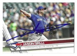 Autographed JASON GRILLI Toronto Blue Jays 2017 Topps Card