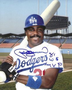 AUTOGRAPHED PEDRO GUERRERO "81 WS MVP" 8x10 Los Angeles Dodgers photo