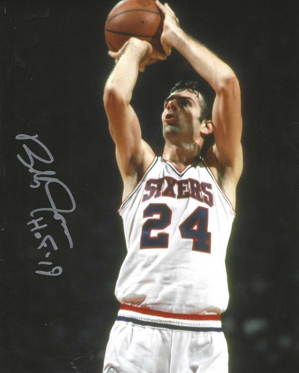 AUTOGRAPHED  BOBBY JONES "HOF 19" 8X10 Philadelphia 76'ers photo