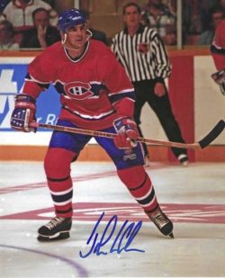 Autographed JOHN LECLAIR 8X10 Montreal Canadiens Photo