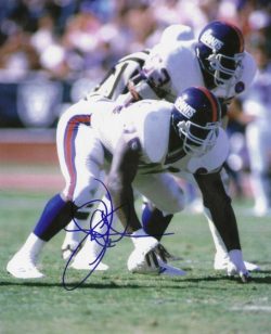 Autographed LEONARD MARSHALL 8x10 New York Giants photo