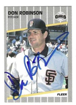 Autographed DON ROBINSON San Francisco Giants 1989 Fleer Card