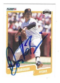 Autographed DON ROBINSON San Francisco Giants 1990 Fleer Card
