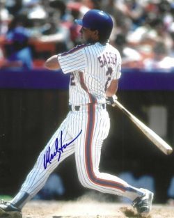 AUTOGRAPHED MACKEY SASSER 8x10 New York Mets photo