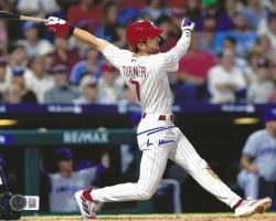 AUTOGRAPHED TREA TURNER 8x10 Philadelphia Phillies Photo Beckett