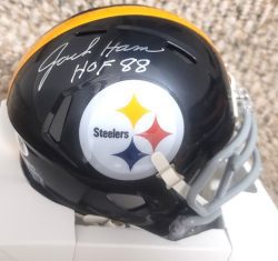 Autographed JACK HAM "HOF 88" Pittsburgh Steelers Mini Helmet JSA