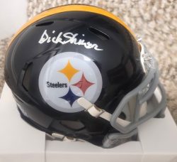 Autographed DICK SHINER Pittsburgh Steelers Mini Helmet