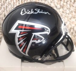 Autographed DICK SHINER Atlanta Falcons Mini Helmet