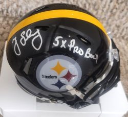 Autographed GREG LLOYD "5X Pro Bowl" Pittsburgh Steelers Mini Helmet JSA