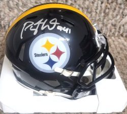 Autographed PAYTON WILSON Pittsburgh Steelers Mini Helmet JSA