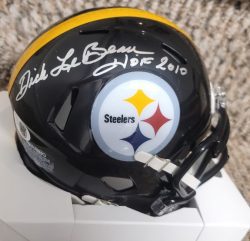 Autographed DICK LEBEAU Pittsburgh Steelers Mini Helmet JSA