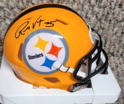 Autographed ROSS VENTRONE Pittsburgh Steelers Mini Helmet