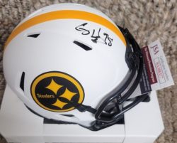 Autographed CASEY HAMPTON Pittsburgh Steelers Mini Helmet JSA